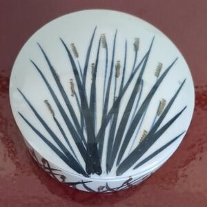 Elegant White and Blue Ceramic Art Piece